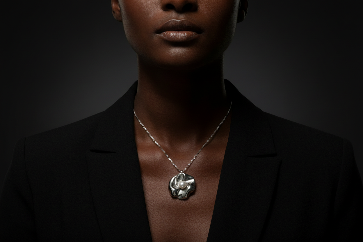 FLORAL PEARL NECKLACE